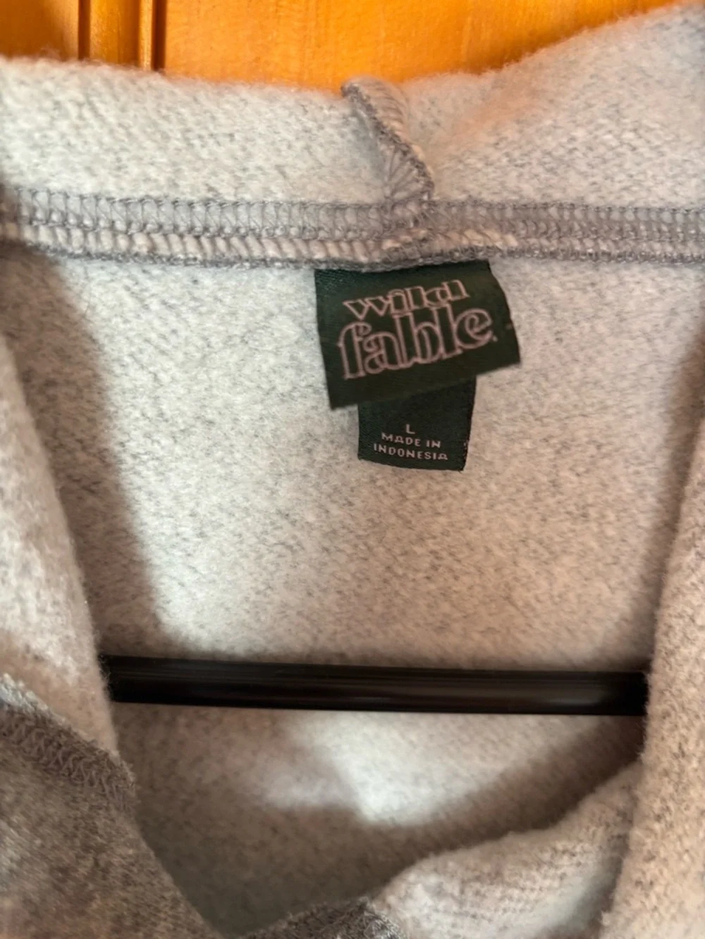 Wild Fable Gray Cropped Drawstring Hoodie - Picture 2 of 5